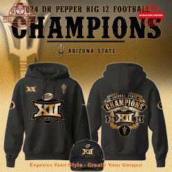 Arizona State Sun Devils 2024 Dr Pepper Big 12 Football Champions Hoodie