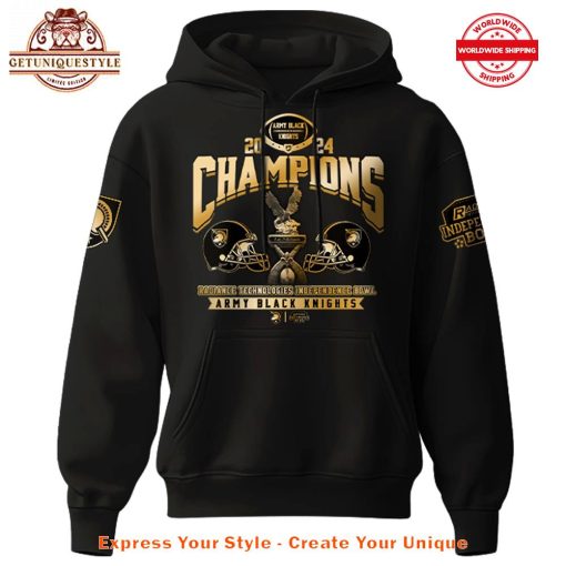 Army Black Knights 2024 Radiance Technologies Independence Bowl Champions Hoodie