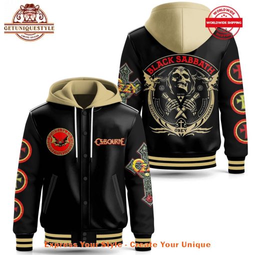 Black Sabbath Ozzy Osbourne Limited Edition Hooded Baseball Jacket