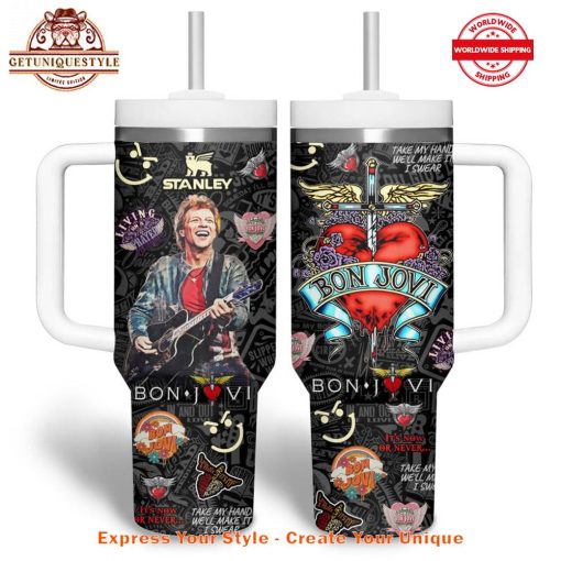 Bon Jovi Its Now Or Never 40oz Stanley Tumbler