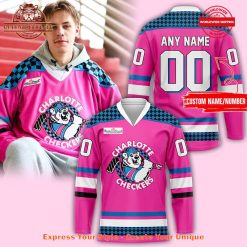 Charlotte Checkers 2024 Neon Limited Night Jersey