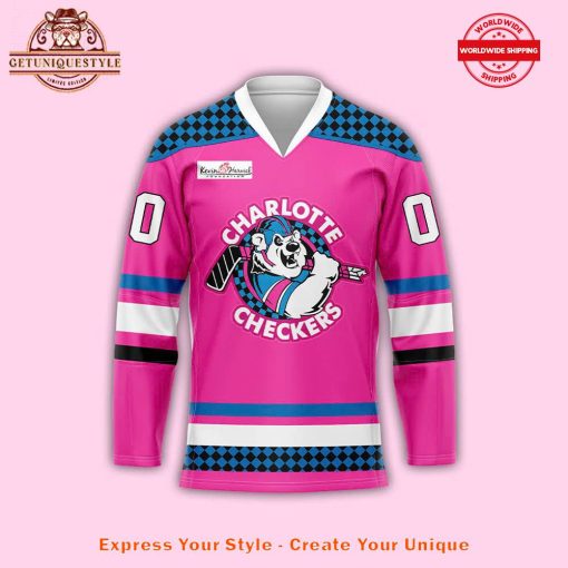 Charlotte Checkers 2024 Neon Limited Night Jersey