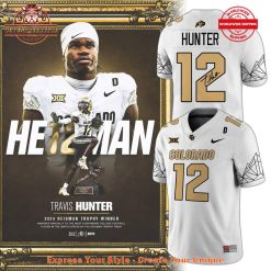 Colorado Buffaloes 2024 Limited Edition Heisman Travis Hunter White Jersey