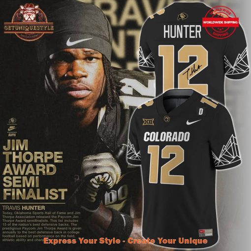 Colorado Buffaloes x Heisman Travis Hunter 2024 Signature Limited Black Jersey