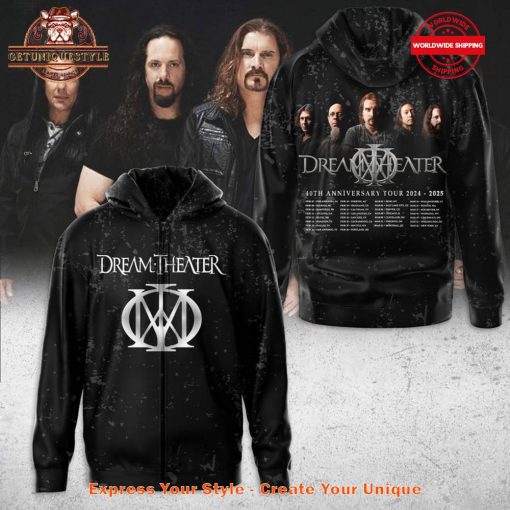 Dream Theater 40th Anniversary Tour 2025 Shirt Collection