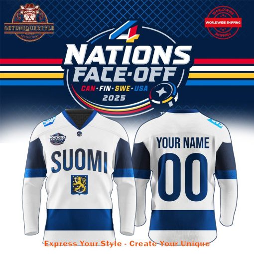 Finland 2025 4 Nations Face-Off National Team Limited Edition Jersey