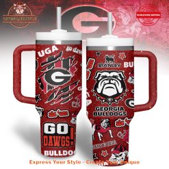 Georgia Bulldogs Football Go Dawgs 40oz Stanley Tumbler