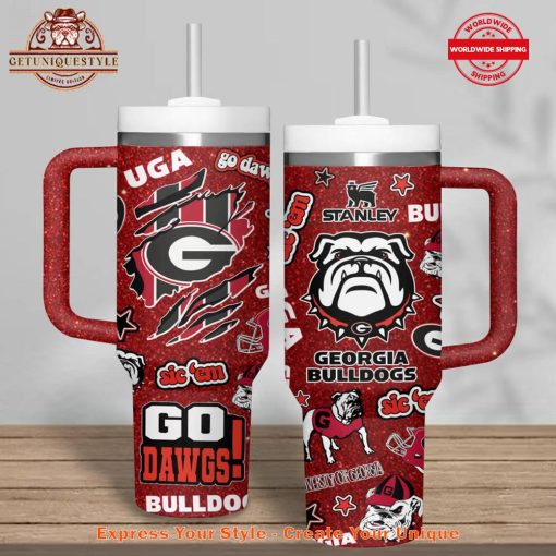 Georgia Bulldogs Football Go Dawgs 40oz Stanley Tumbler