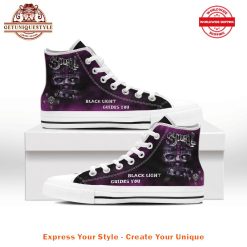 Ghost Band Black Light Guides You High Top Canvas Shoes