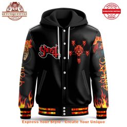 Ghost Band On Fire Limited Edition Hooded Baseball Jacket