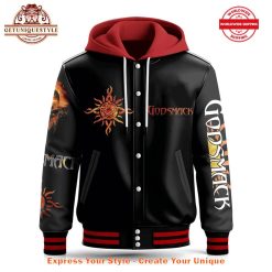 Godsmack Turn That Shit Up Louder Hooded Baseball Jacket