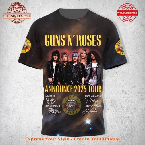 Guns N Roses Announce 2025 Tour Limited Shirt