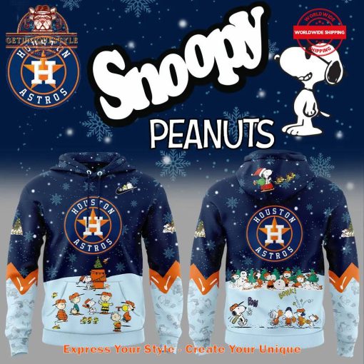 Houston Astros Peanuts And Snoopy Holiday Hoodie