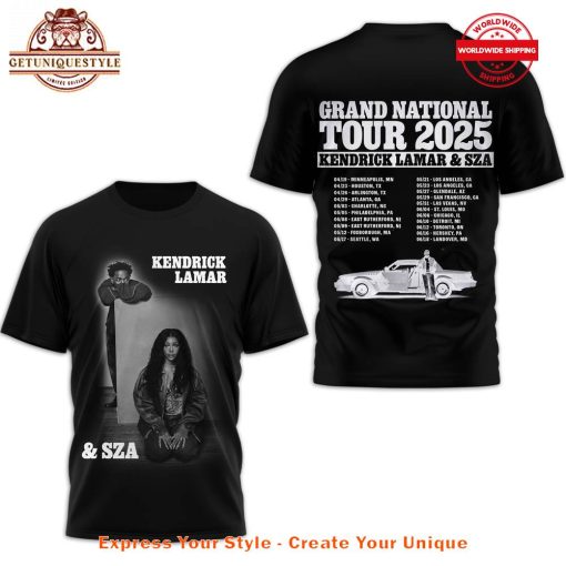 Kendrick Lamar And SZA The Grand National Tour 2025 Limited Edition Shirt