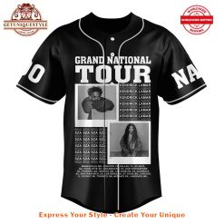 Kendrick Lamar x SZA The Grand National Tour 2025 Baseball Jersey