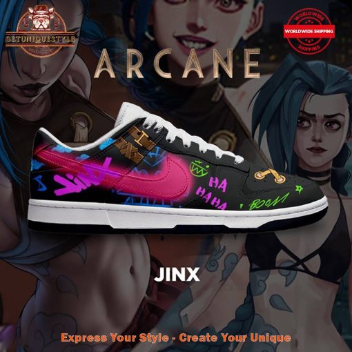 League of Legends Jinx Boom Arcane Nike SB Dunk Shoes