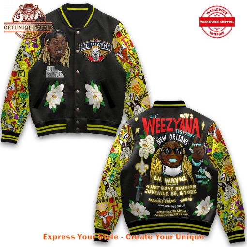 Lil Wayne Weezyana Fest 2024 New Orleans Baseball Jacket