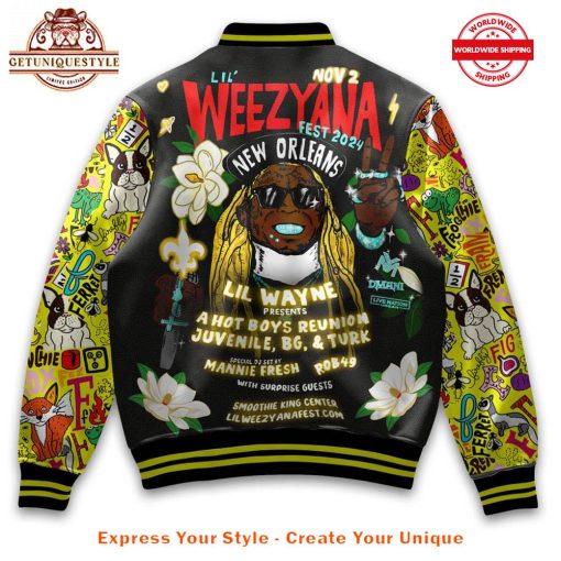 Lil Wayne Weezyana Fest 2024 New Orleans Baseball Jacket