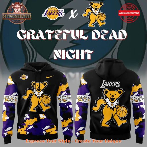 Los Angeles Lakers Grateful Dead Night Hoodie