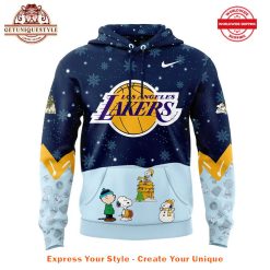 Los Angeles Lakers Peanuts And Snoopy Holiday Night Hoodie