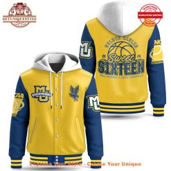 Marquette Golden Eagles Basketball Limited Edition Hooded Baseball Jacket