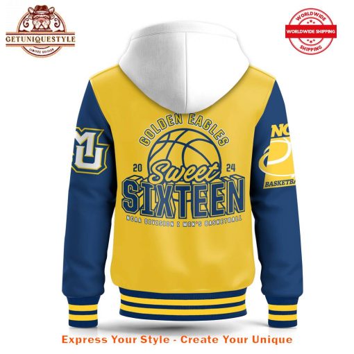 Marquette Golden Eagles Basketball Limited Edition Hooded Baseball Jacket