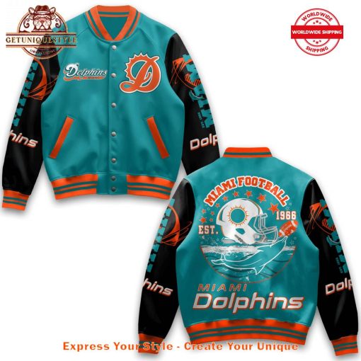 Miami Dolphins Football Est 1966 Limited Edition Baseball Jacket