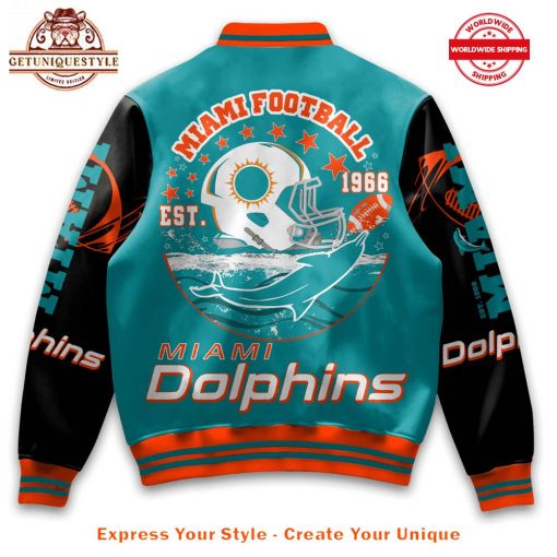 Miami Dolphins Football Est 1966 Limited Edition Baseball Jacket