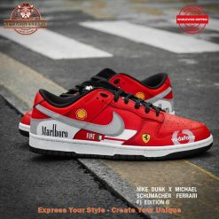 Michael Schumacher Ferrari F1 Legend Nike SB Dunk Shoes