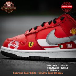 Michael Schumacher Ferrari F1 Legend Nike SB Dunk Shoes