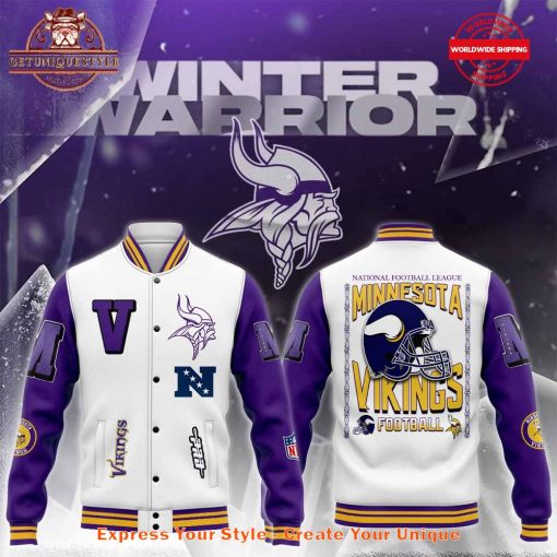 Minnesota Vikings National Football Conference Unisex Baseball Jacket