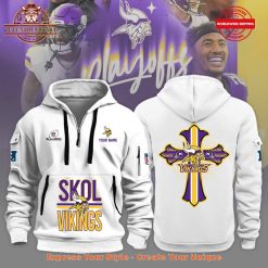 Minnesota Vikings Skol Vikings Playoffs Half Zip Hoodie