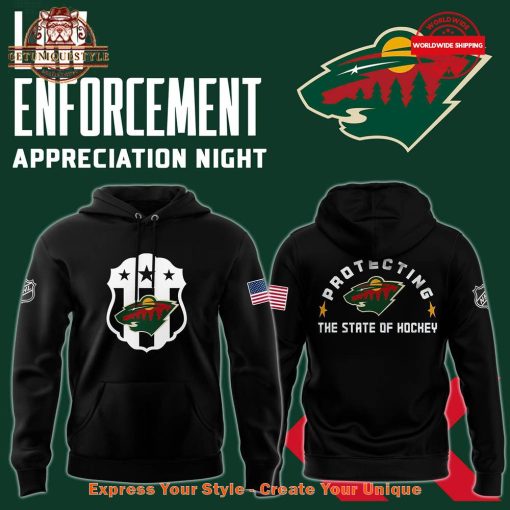 Minnesota Wild x 2025 Law Enforcement Appreciation Night Premium Limited Hoodie