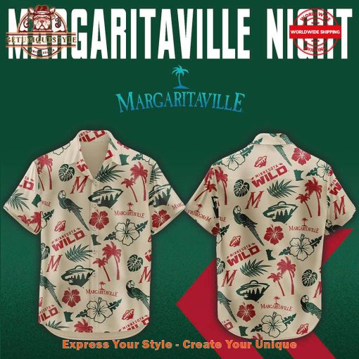 Minnesota Wild x Margaritaville Night Premium Limited Hawaiian Shirt