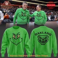 Oakland Golden Grizzlies Basketball Merry Grinchmas from Greg Kampe Sweatshirt