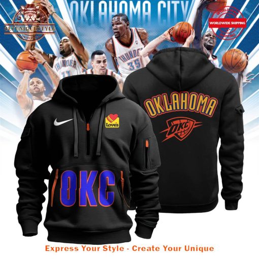 Oklahoma City Thunder Loves Limited Half Zip Hoodie