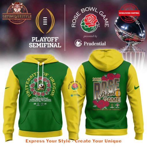 Oregon Ducks Football Rose Bowl Game 2025 Limited Hoodie