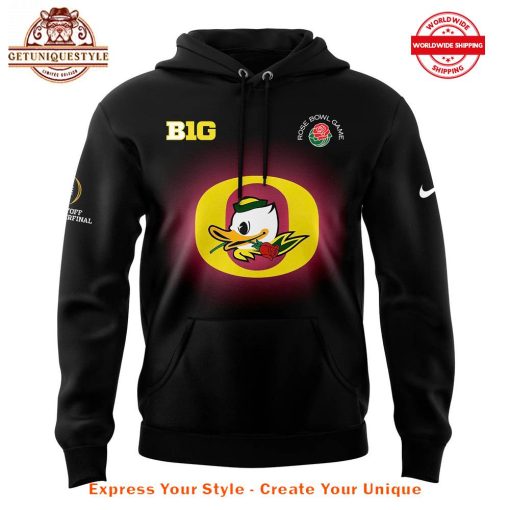 Oregon Ducks Rose Bowl Game Premium Black Hoodie