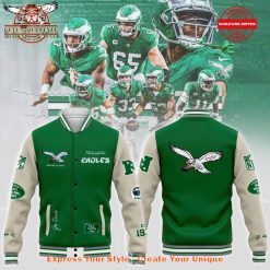 Philadelphia Eagles Kelly Green Week Baseball Jacket