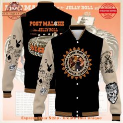 Post Malone x Jelly Roll With Sierra Ferrell Tour 2025 Baseball Jacket