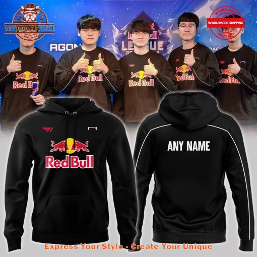 Red Bull League of Legends T1 Custom Name Hoodie