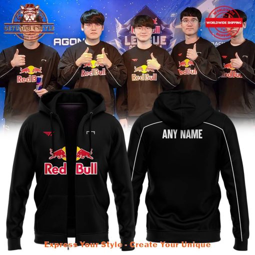 Red Bull League of Legends T1 Custom Name Hoodie