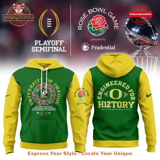 Rose Bowl Game Oregon Ducks Engineered For H12tory V2 Hoodie