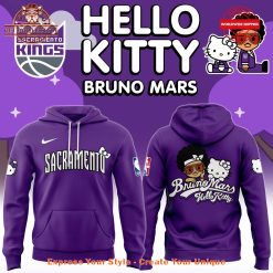 Sacramento Kings 2024 NBA Bruno Mars And Hello Kitty Collab Premium Hoodie