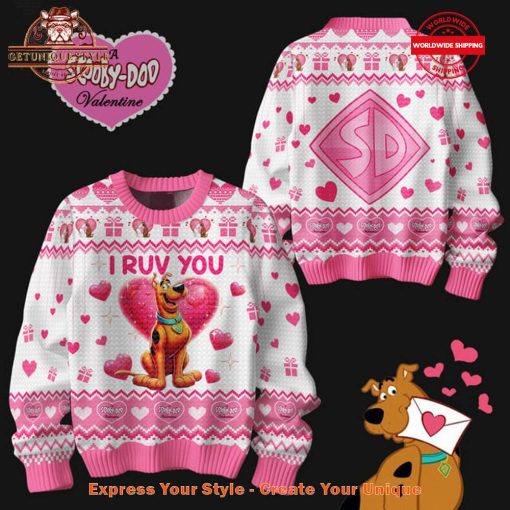 Scooby-Doo Valentine I Ruv You Sweater