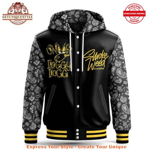 Snoop Dogg Missionary Smoke Weed Everyday Hooded Baseball Jacket