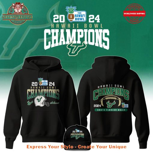 South Florida Bulls Hawaii Bowl Champion 2024 Black Hoodie