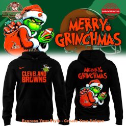 Special Cleveland Browns x The Grinch Merry Christmas Hoodie