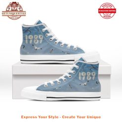 Taylor Swift 1989 Versions Album High Top Canvas Shoes