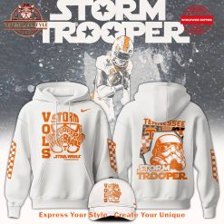 Tennessee Volunteers Football Star War Storm Trooper White Hoodie